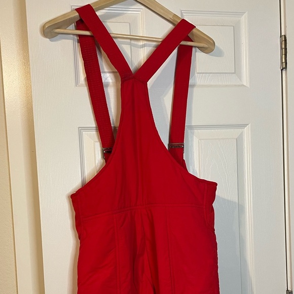 VTG Ossi Skiwear red bib ski pants w/ suspenders men’s sz L *NWT* - Picture 10 of 16